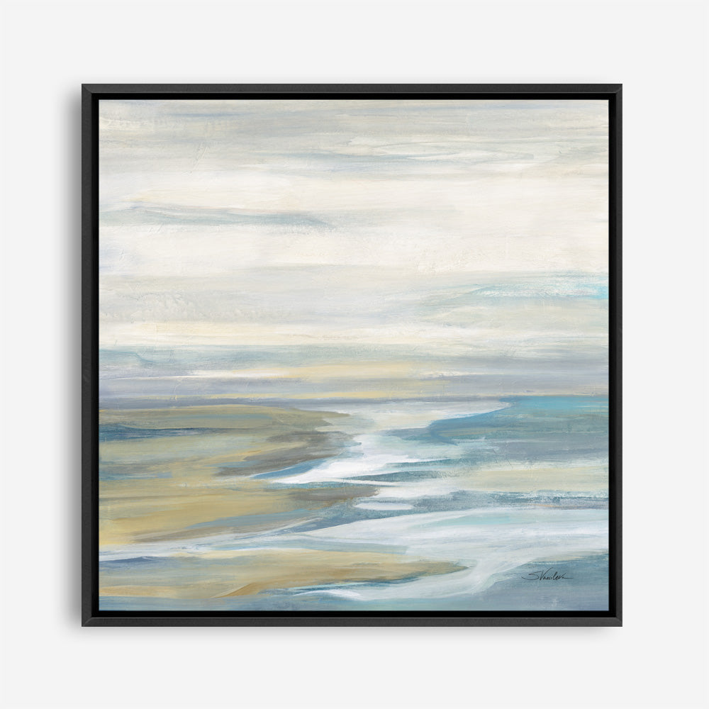 Shop Morning Sea Light (Square) Canvas Print a painted abstract themed framed canvas wall art print from The Print Emporium artwork collection - Buy Australian made fine art painting style stretched canvas prints for the home and your interior decor space, TPE-WA-68339-CA-40X40-NF