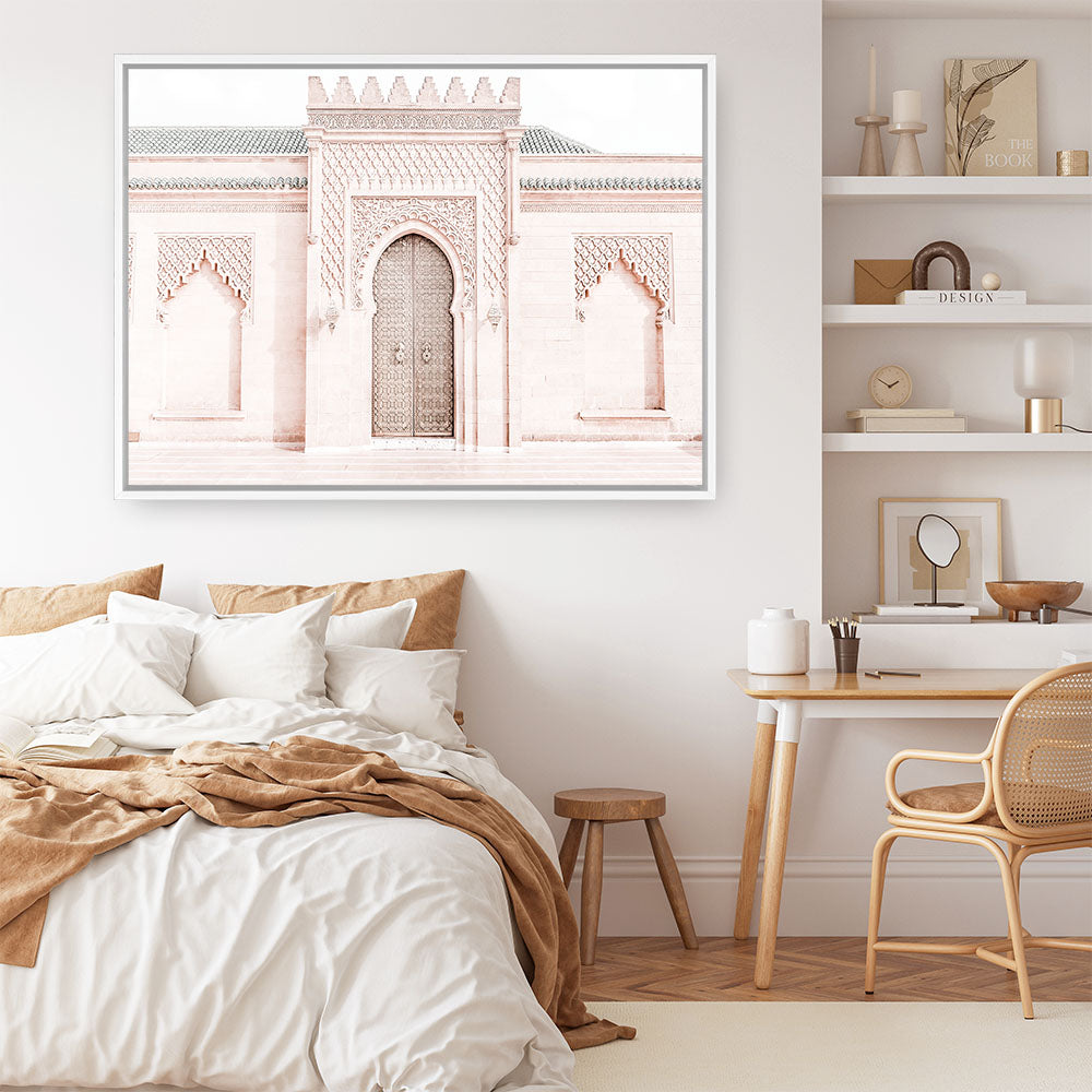 Shop Moroccan Building Photo Canvas Print a Moroccan desert boho themed photography framed stretched canvas print from The Print Emporium wall artwork collection - Buy Australian made prints for the home and your interior decor space, TPE-836-CA-35X46-NF