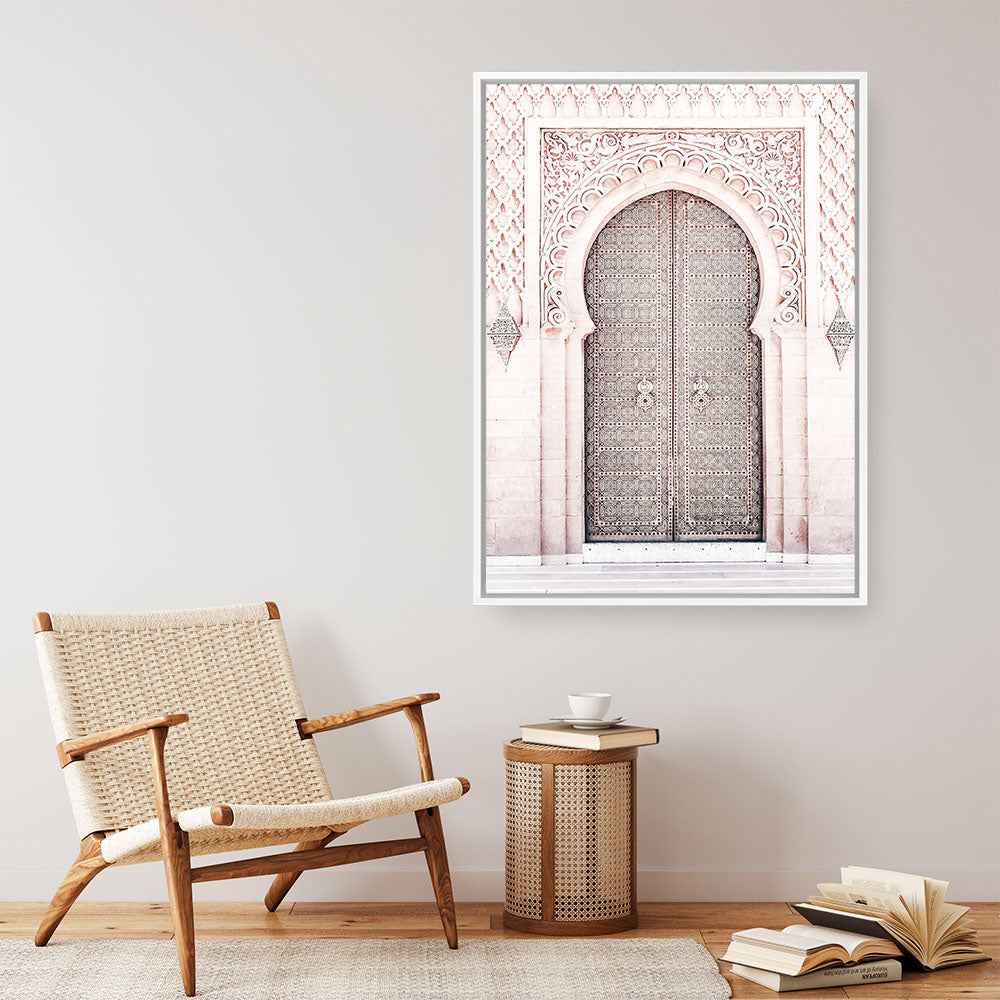 Shop Moroccan Door II Photo Canvas Print a Moroccan desert boho themed photography framed stretched canvas print from The Print Emporium wall artwork collection - Buy Australian made prints for the home and your interior decor space, TPE-826-CA-35X46-NF