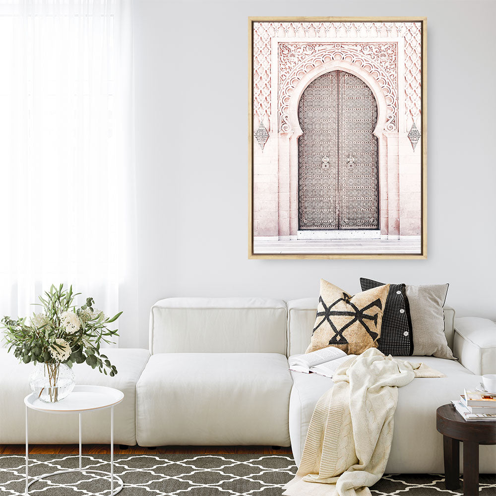 Shop Moroccan Door II Photo Canvas Print a Moroccan desert boho themed photography framed stretched canvas print from The Print Emporium wall artwork collection - Buy Australian made prints for the home and your interior decor space, TPE-826-CA-35X46-NF
