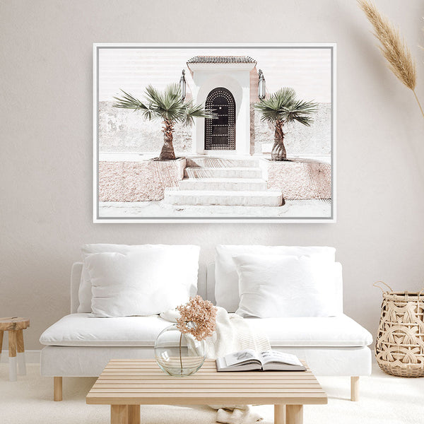 Shop Moroccan Entrance Photo Canvas Print a Moroccan desert boho themed photography framed stretched canvas print from The Print Emporium wall artwork collection - Buy Australian made prints for the home and your interior decor space, TPE-1289-CA-35X46-NF