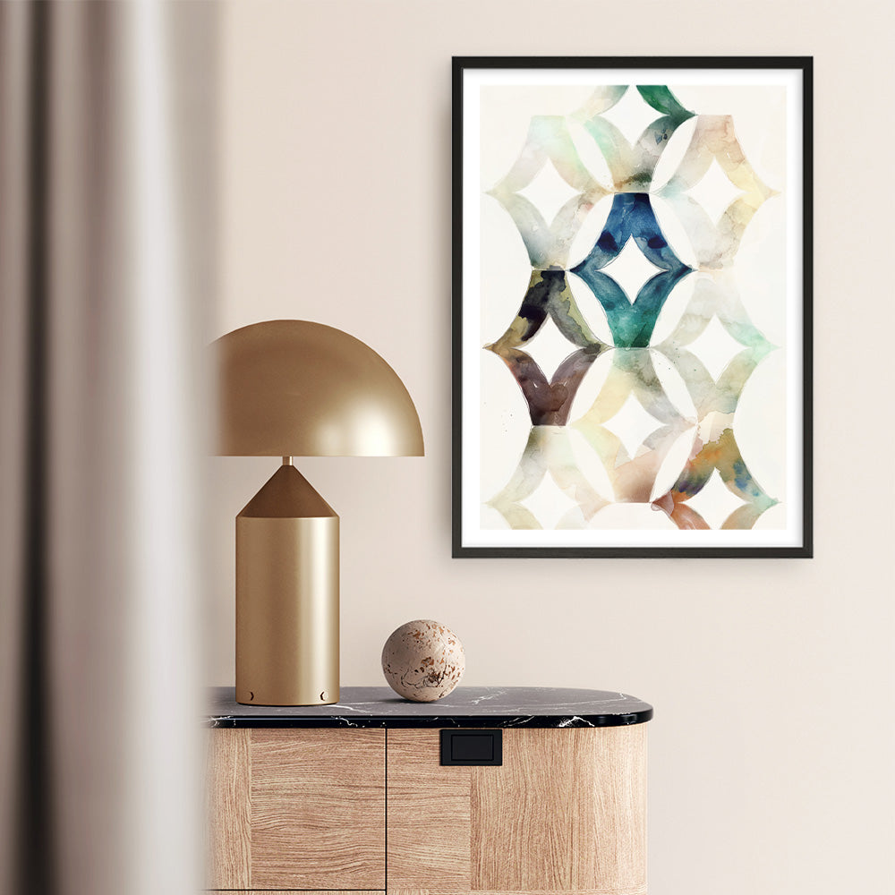 Shop Morocgraphic I Art Print a painted abstract themed wall art print from The Print Emporium wall artwork collection - Buy Australian made fine art painting style poster and framed prints for the home and your interior decor room, TPE-PC-SE215-AP
