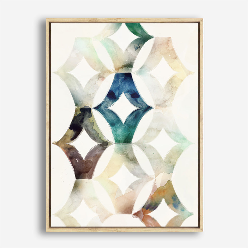 Shop Morocgraphic I Canvas Print a painted abstract themed framed canvas wall art print from The Print Emporium artwork collection - Buy Australian made fine art painting style stretched canvas prints for the home and your interior decor space, TPE-PC-SE215-CA-35X46-NF