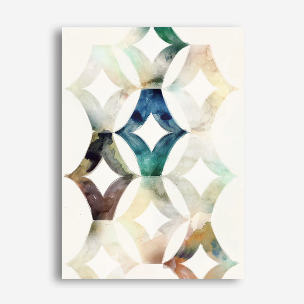Shop Morocgraphic I Canvas Print a painted abstract themed framed canvas wall art print from The Print Emporium artwork collection - Buy Australian made fine art painting style stretched canvas prints for the home and your interior decor space, TPE-PC-SE215-CA-35X46-NF