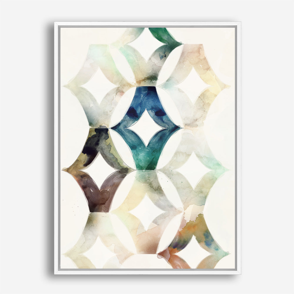 Shop Morocgraphic I Canvas Print a painted abstract themed framed canvas wall art print from The Print Emporium artwork collection - Buy Australian made fine art painting style stretched canvas prints for the home and your interior decor space, TPE-PC-SE215-CA-35X46-NF