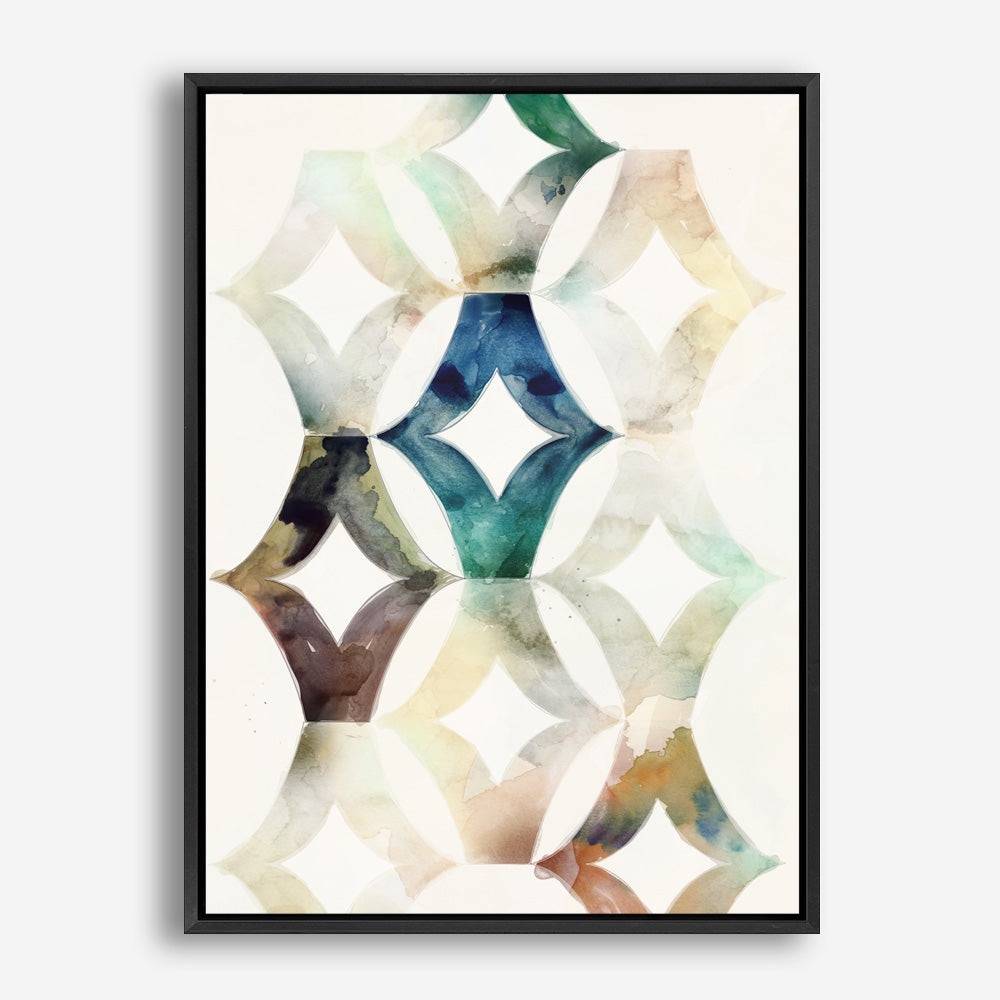 Shop Morocgraphic I Canvas Print a painted abstract themed framed canvas wall art print from The Print Emporium artwork collection - Buy Australian made fine art painting style stretched canvas prints for the home and your interior decor space, TPE-PC-SE215-CA-35X46-NF