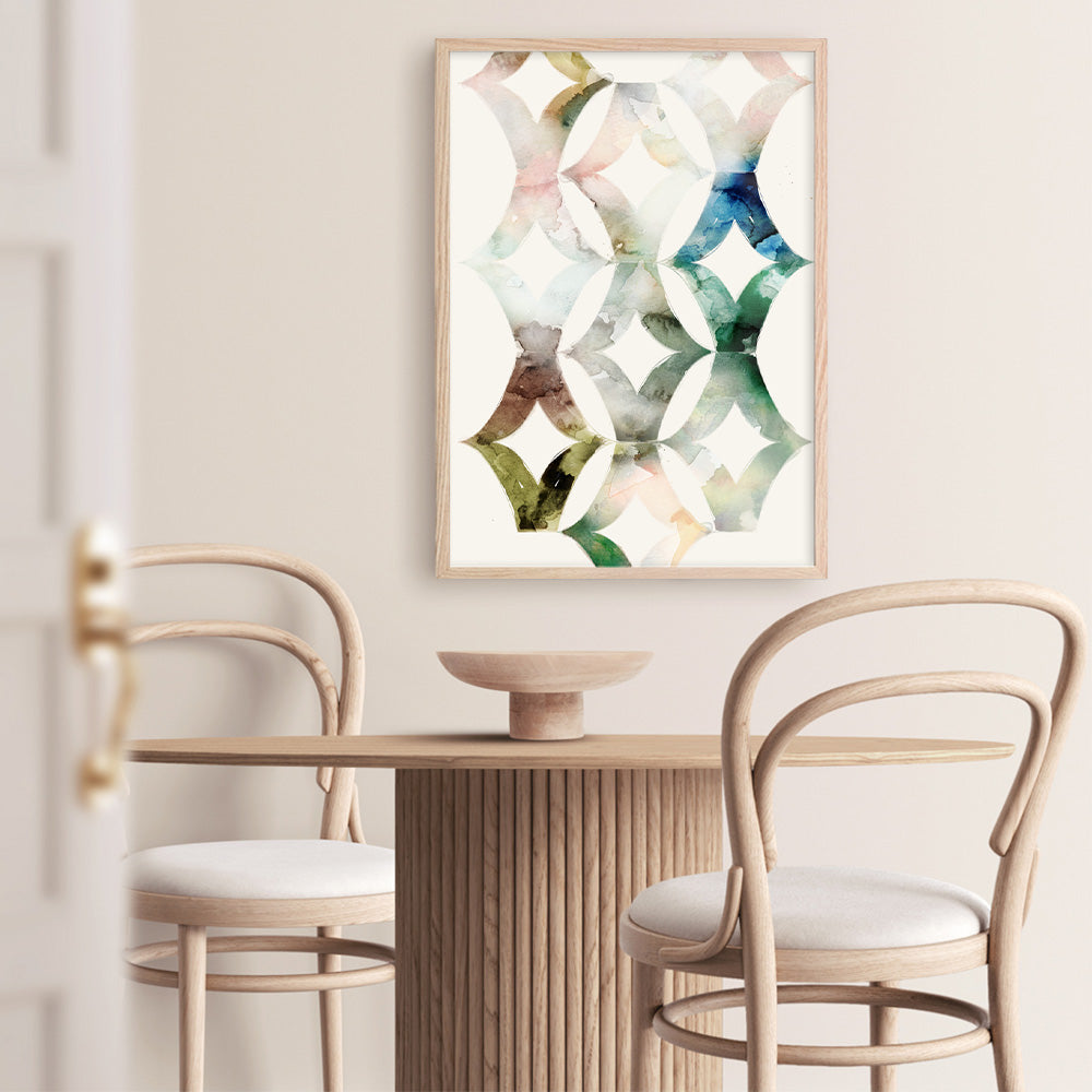 Shop Morocgraphic II Art Print a painted abstract themed wall art print from The Print Emporium wall artwork collection - Buy Australian made fine art painting style poster and framed prints for the home and your interior decor room, TPE-PC-SE216-AP