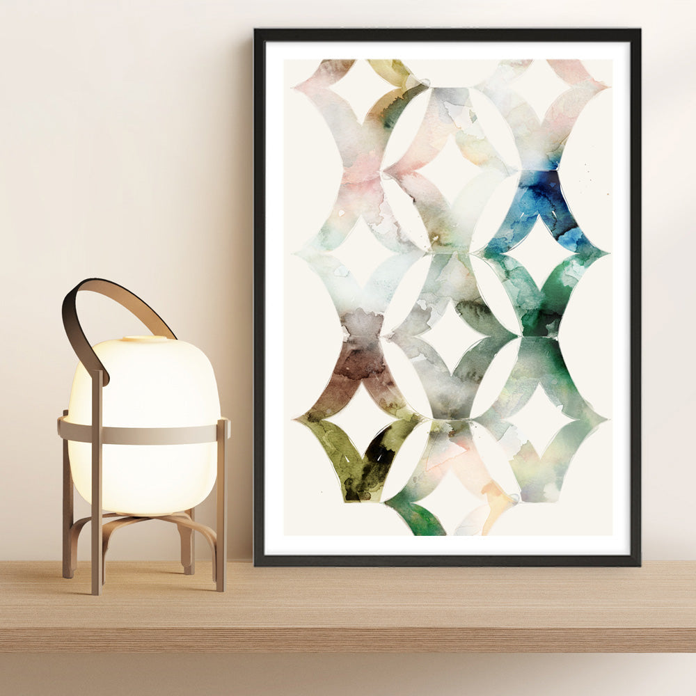 Shop Morocgraphic II Art Print a painted abstract themed wall art print from The Print Emporium wall artwork collection - Buy Australian made fine art painting style poster and framed prints for the home and your interior decor room, TPE-PC-SE216-AP