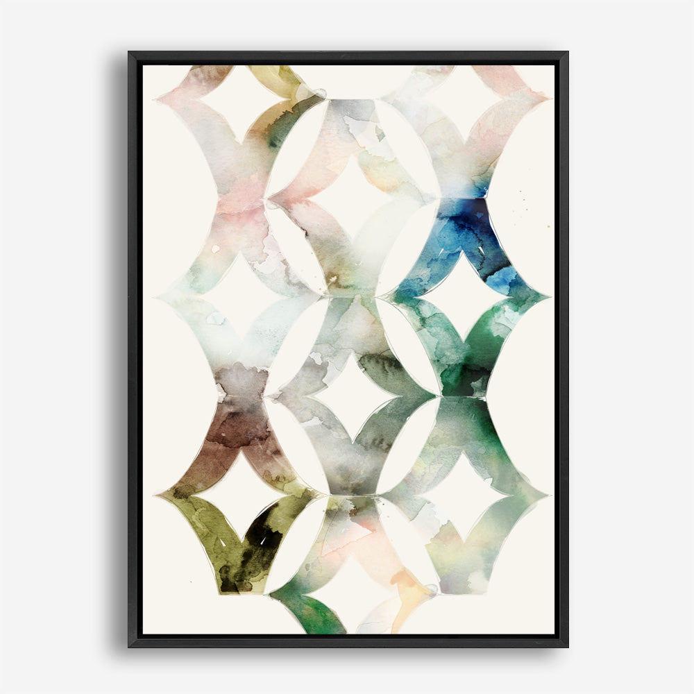 Shop Morocgraphic II Canvas Print a painted abstract themed framed canvas wall art print from The Print Emporium artwork collection - Buy Australian made fine art painting style stretched canvas prints for the home and your interior decor space, TPE-PC-SE216-CA-35X46-NF