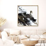 Shop Motion Waves (Square) Canvas Print a painted abstract themed framed canvas wall art print from The Print Emporium artwork collection - Buy Australian made fine art painting style stretched canvas prints for the home and your interior decor space, TPE-PC-LE176-CA-40X40-NF