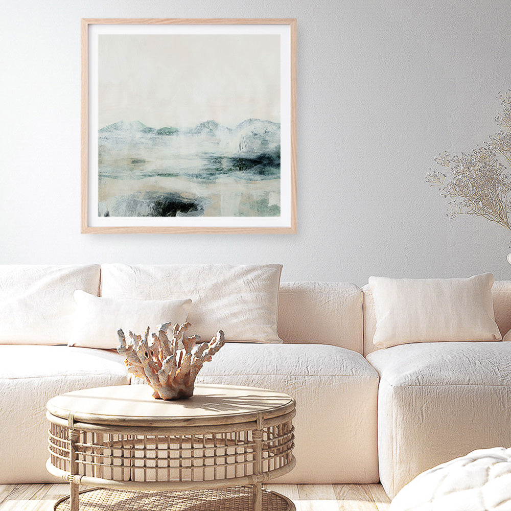 Shop Mountain Air (Square) Art Print a painted abstract themed wall art print from The Print Emporium wall artwork collection - Buy Australian made fine art painting style poster and framed prints for the home and your interior decor room, TPE-DH-219-AP