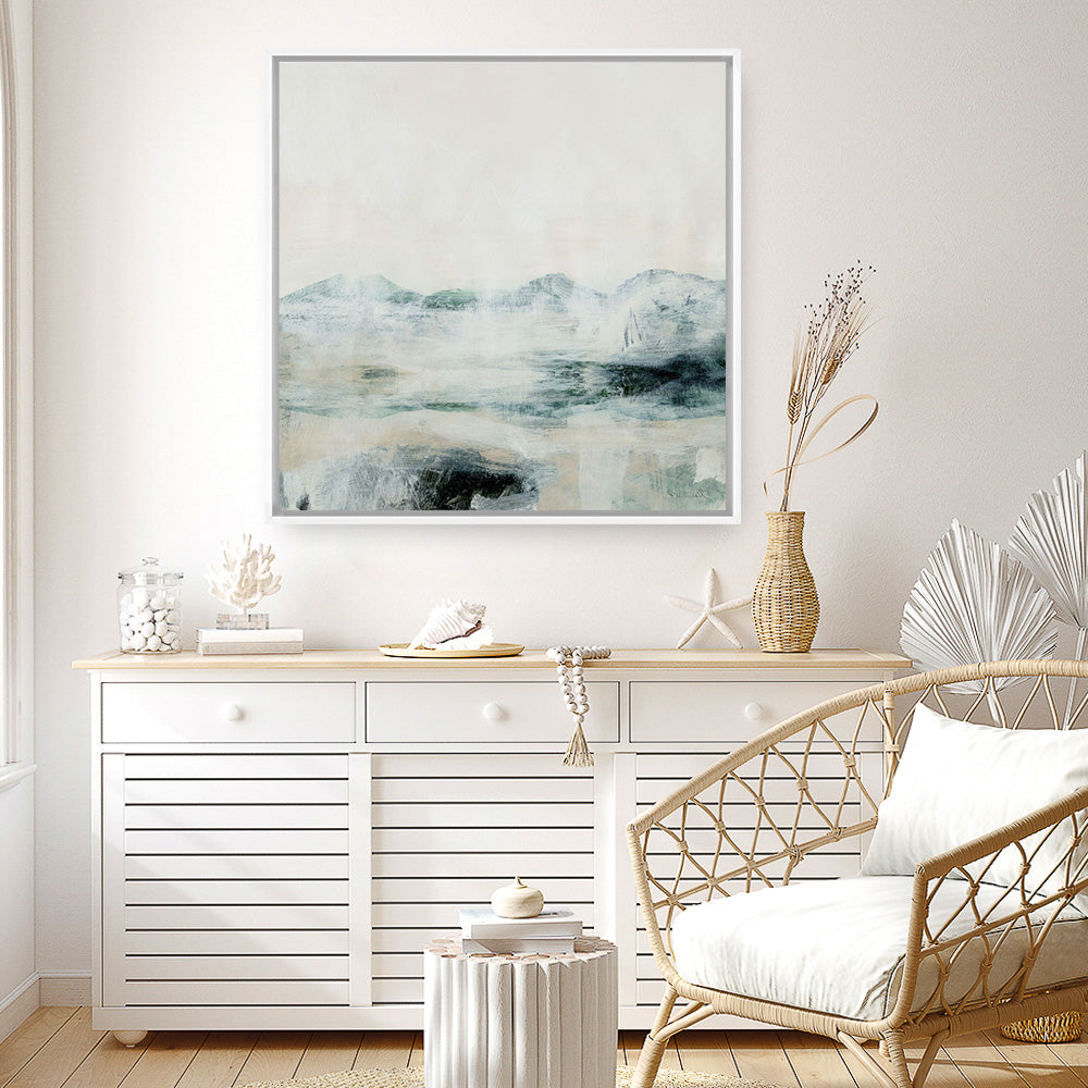 Shop Mountain Air (Square) Canvas Print a painted abstract themed framed canvas wall art print from The Print Emporium artwork collection - Buy Australian made fine art painting style stretched canvas prints for the home and your interior decor space, TPE-DH-219-CA-40X40-NF