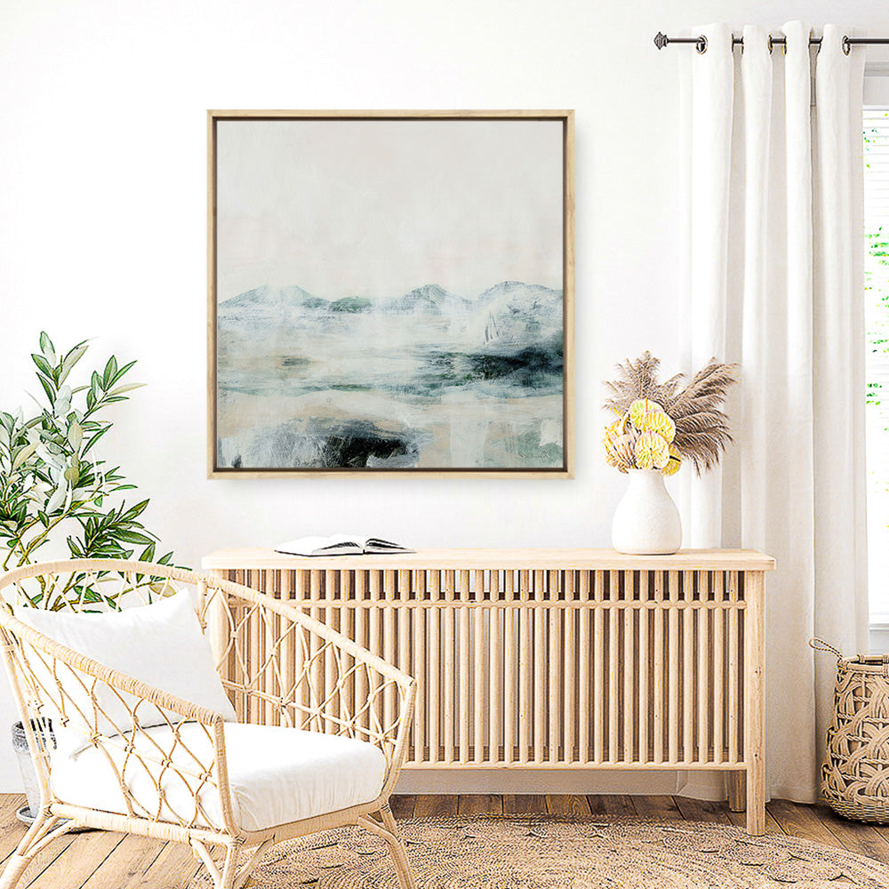 Shop Mountain Air (Square) Canvas Print a painted abstract themed framed canvas wall art print from The Print Emporium artwork collection - Buy Australian made fine art painting style stretched canvas prints for the home and your interior decor space, TPE-DH-219-CA-40X40-NF