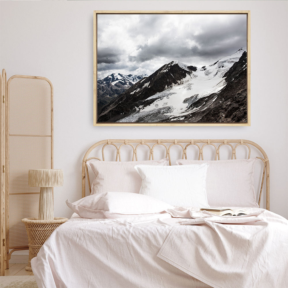 Shop Mountain Cap Photo Canvas Print a photography framed stretched canvas print from The Print Emporium wall artwork collection - Buy Australian made prints for the home and your interior decor space, TPE-090-CA-35X46-NF