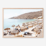 Shop Mykonos Beach I Photo Art Print a coastal themed photography wall art print from The Print Emporium wall artwork collection - Buy Australian made fine art poster and framed prints for the home and your interior decor, TPE-1370-AP