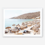 Shop Mykonos Beach I Photo Art Print a coastal themed photography wall art print from The Print Emporium wall artwork collection - Buy Australian made fine art poster and framed prints for the home and your interior decor, TPE-1370-AP