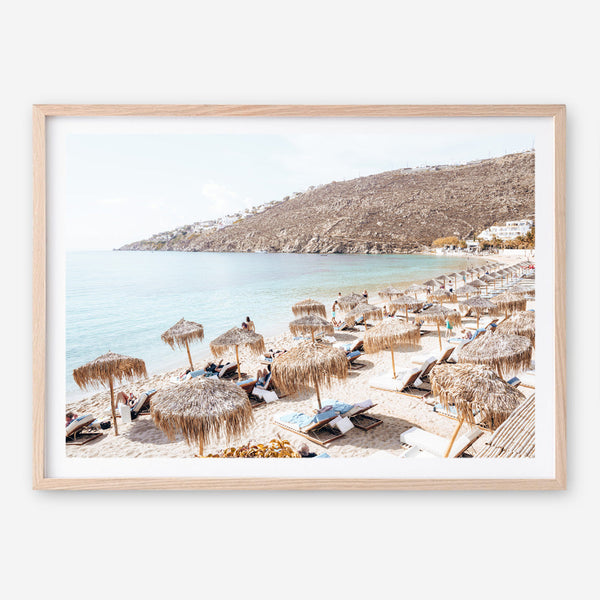 Shop Mykonos Beach I Photo Art Print a coastal themed photography wall art print from The Print Emporium wall artwork collection - Buy Australian made fine art poster and framed prints for the home and your interior decor, TPE-1370-AP