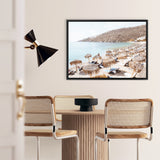 Shop Mykonos Beach I Photo Canvas Print a coastal themed photography framed stretched canvas print from The Print Emporium wall artwork collection - Buy Australian made prints for the home and your interior decor space, TPE-1370-CA-35X46-NF