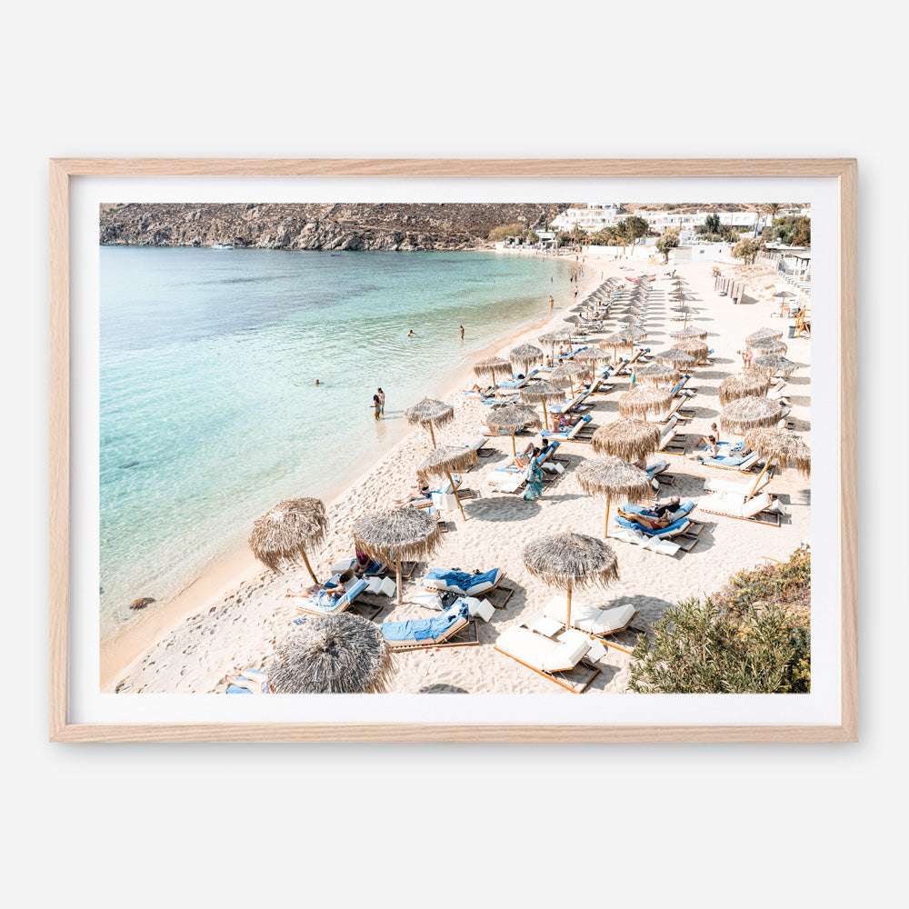 Shop Mykonos Beach II Photo Art Print a coastal themed photography wall art print from The Print Emporium wall artwork collection - Buy Australian made fine art poster and framed prints for the home and your interior decor, TPE-1371-AP