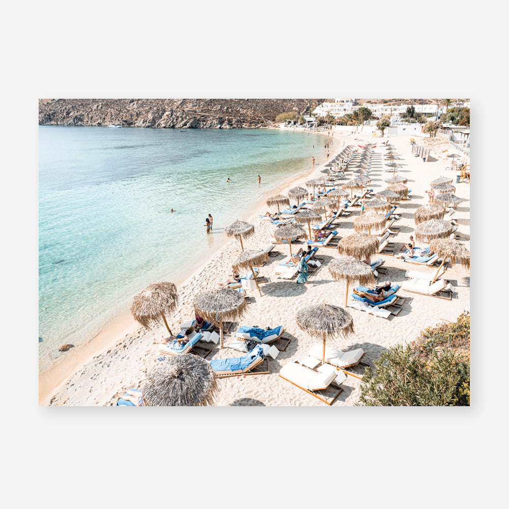 Shop Mykonos Beach II Photo Art Print a coastal themed photography wall art print from The Print Emporium wall artwork collection - Buy Australian made fine art poster and framed prints for the home and your interior decor, TPE-1371-AP