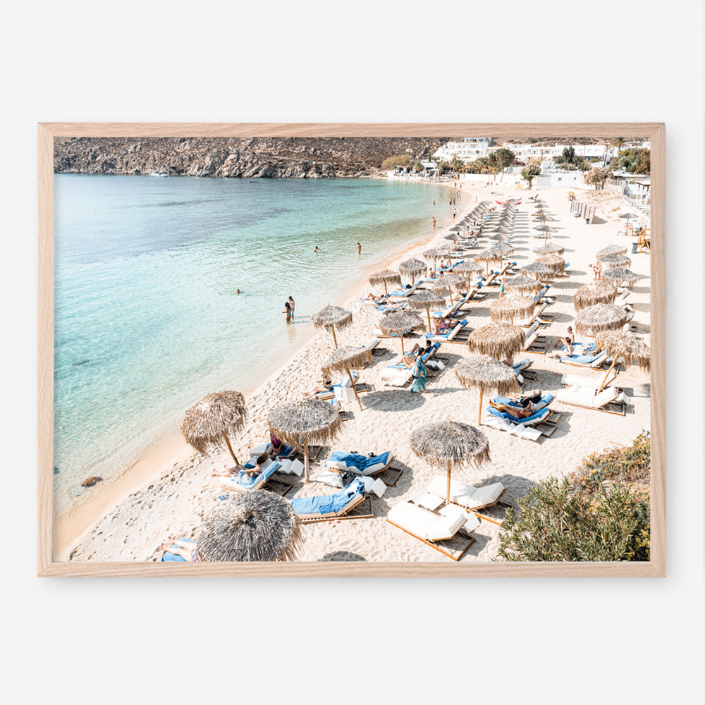 Shop Mykonos Beach II Photo Art Print a coastal themed photography wall art print from The Print Emporium wall artwork collection - Buy Australian made fine art poster and framed prints for the home and your interior decor, TPE-1371-AP
