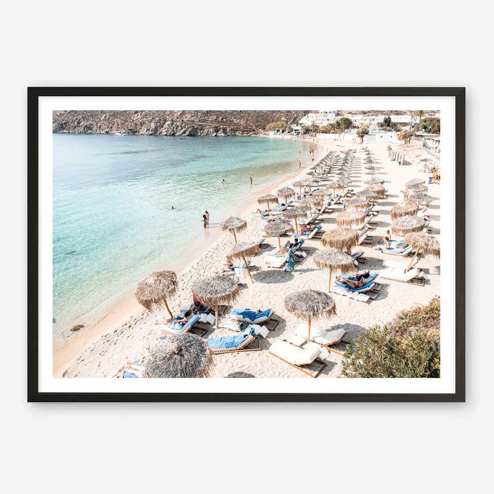 Shop Mykonos Beach II Photo Art Print a coastal themed photography wall art print from The Print Emporium wall artwork collection - Buy Australian made fine art poster and framed prints for the home and your interior decor, TPE-1371-AP