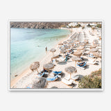 Shop Mykonos Beach II Photo Canvas Print a coastal themed photography framed stretched canvas print from The Print Emporium wall artwork collection - Buy Australian made prints for the home and your interior decor space, TPE-1371-CA-35X46-NF
