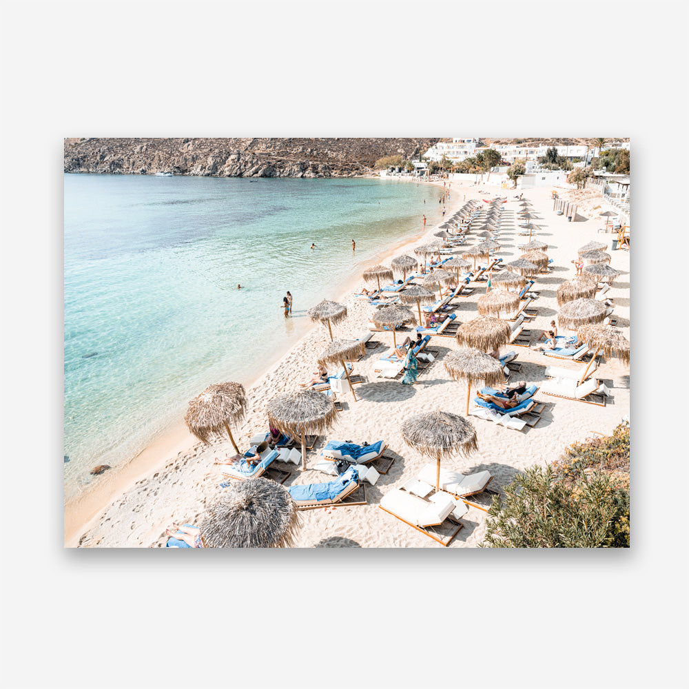 Shop Mykonos Beach II Photo Canvas Print a coastal themed photography framed stretched canvas print from The Print Emporium wall artwork collection - Buy Australian made prints for the home and your interior decor space, TPE-1371-CA-35X46-NF