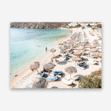 Shop Mykonos Beach II Photo Canvas Print a coastal themed photography framed stretched canvas print from The Print Emporium wall artwork collection - Buy Australian made prints for the home and your interior decor space, TPE-1371-CA-35X46-NF