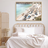 Shop Mykonos Beach II Photo Canvas Print a coastal themed photography framed stretched canvas print from The Print Emporium wall artwork collection - Buy Australian made prints for the home and your interior decor space, TPE-1371-CA-35X46-NF