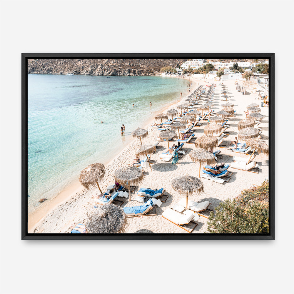 Shop Mykonos Beach II Photo Canvas Print a coastal themed photography framed stretched canvas print from The Print Emporium wall artwork collection - Buy Australian made prints for the home and your interior decor space, TPE-1371-CA-35X46-NF