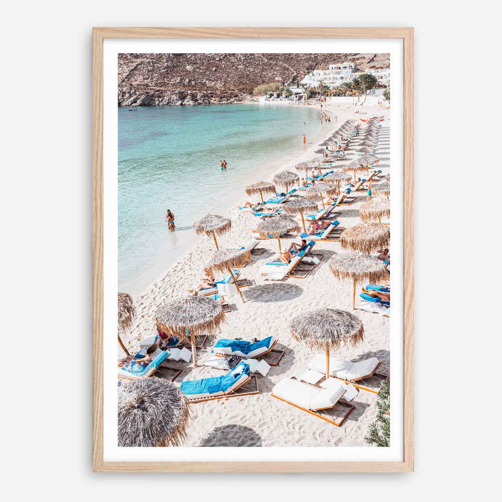 Shop Mykonos Beach III Photo Art Print a coastal themed photography wall art print from The Print Emporium wall artwork collection - Buy Australian made fine art poster and framed prints for the home and your interior decor, TPE-1372-AP