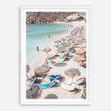 Shop Mykonos Beach III Photo Art Print a coastal themed photography wall art print from The Print Emporium wall artwork collection - Buy Australian made fine art poster and framed prints for the home and your interior decor, TPE-1372-AP