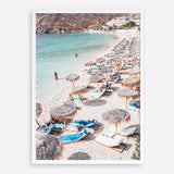 Shop Mykonos Beach III Photo Art Print a coastal themed photography wall art print from The Print Emporium wall artwork collection - Buy Australian made fine art poster and framed prints for the home and your interior decor, TPE-1372-AP