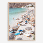 Shop Mykonos Beach III Photo Art Print a coastal themed photography wall art print from The Print Emporium wall artwork collection - Buy Australian made fine art poster and framed prints for the home and your interior decor, TPE-1372-AP