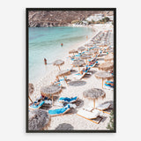 Shop Mykonos Beach III Photo Art Print a coastal themed photography wall art print from The Print Emporium wall artwork collection - Buy Australian made fine art poster and framed prints for the home and your interior decor, TPE-1372-AP