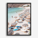 Shop Mykonos Beach III Photo Canvas Print a coastal themed photography framed stretched canvas print from The Print Emporium wall artwork collection - Buy Australian made prints for the home and your interior decor space, TPE-1372-CA-35X46-NF