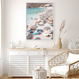 Shop Mykonos Beach III Photo Canvas Print a coastal themed photography framed stretched canvas print from The Print Emporium wall artwork collection - Buy Australian made prints for the home and your interior decor space, TPE-1372-CA-35X46-NF