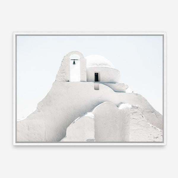 Shop Mykonos Church Photo Canvas Print a photography framed stretched canvas print from The Print Emporium wall artwork collection - Buy Australian made prints for the home and your interior decor space, TPE-844-CA-35X46-NF