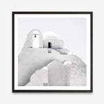 Shop Mykonos Church (Square) Photo Art Print a photography wall art print from The Print Emporium wall artwork collection - Buy Australian made fine art poster and framed prints for the home and your interior decor room, TPE-845-AP