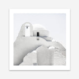 Shop Mykonos Church (Square) Photo Art Print a photography wall art print from The Print Emporium wall artwork collection - Buy Australian made fine art poster and framed prints for the home and your interior decor room, TPE-845-AP