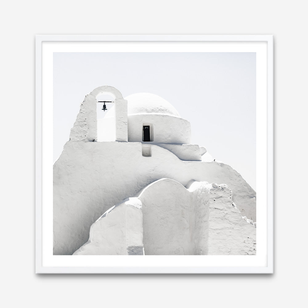 Shop Mykonos Church (Square) Photo Art Print a photography wall art print from The Print Emporium wall artwork collection - Buy Australian made fine art poster and framed prints for the home and your interior decor room, TPE-845-AP