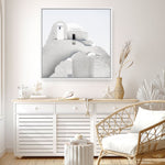 Shop Mykonos Church (Square) Photo Canvas a photography framed stretched canvas print from The Print Emporium wall artwork collection - Buy Australian made prints for the home and your interior decor space, TPE-845-CA-40X40-NF