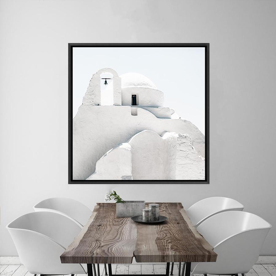 Shop Mykonos Church (Square) Photo Canvas a photography framed stretched canvas print from The Print Emporium wall artwork collection - Buy Australian made prints for the home and your interior decor space, TPE-845-CA-40X40-NF