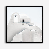 Shop Mykonos Church (Square) Photo Canvas a photography framed stretched canvas print from The Print Emporium wall artwork collection - Buy Australian made prints for the home and your interior decor space, TPE-845-CA-40X40-NF