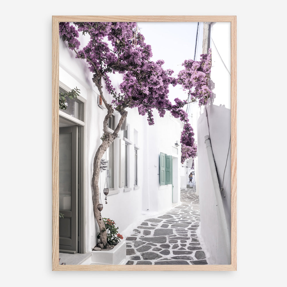 Shop Mykonos Laneway II Photo Art Print a coastal themed photography wall art print from The Print Emporium wall artwork collection - Buy Australian made fine art poster and framed prints for the home and your interior decor, TPE-1165-AP