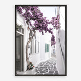 Shop Mykonos Laneway II Photo Art Print a coastal themed photography wall art print from The Print Emporium wall artwork collection - Buy Australian made fine art poster and framed prints for the home and your interior decor, TPE-1165-AP