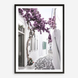 Shop Mykonos Laneway II Photo Art Print a coastal themed photography wall art print from The Print Emporium wall artwork collection - Buy Australian made fine art poster and framed prints for the home and your interior decor, TPE-1165-AP
