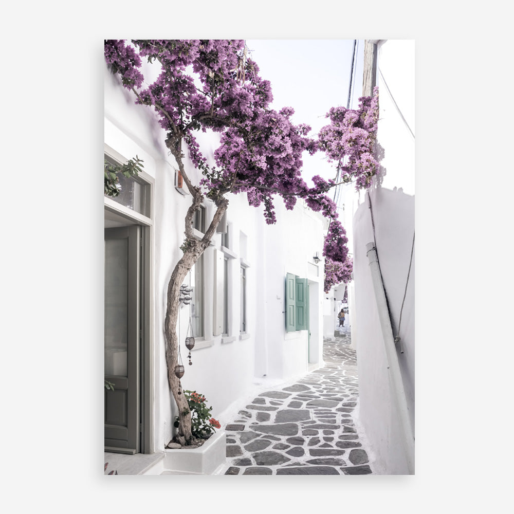 Shop Mykonos Laneway II Photo Art Print a coastal themed photography wall art print from The Print Emporium wall artwork collection - Buy Australian made fine art poster and framed prints for the home and your interior decor, TPE-1165-AP