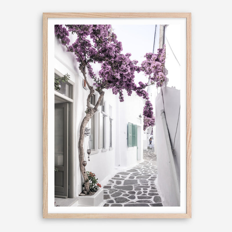 Shop Mykonos Laneway II Photo Art Print a coastal themed photography wall art print from The Print Emporium wall artwork collection - Buy Australian made fine art poster and framed prints for the home and your interior decor, TPE-1165-AP